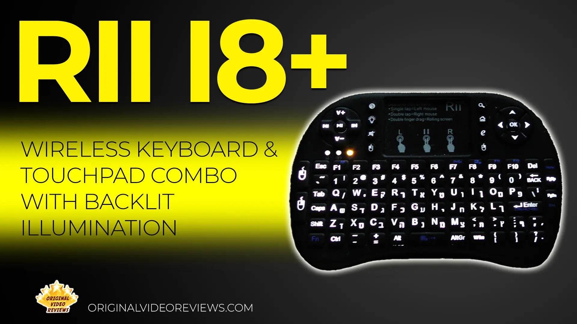 Rii i8+ wireless keyboard and touchpad combo with backlit illumination - hands-on review