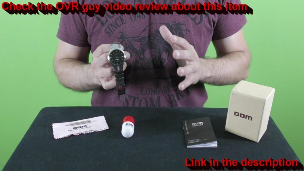 OVR Guy presenting the DOM W-698 luxury quartz wristwatch and full box contents