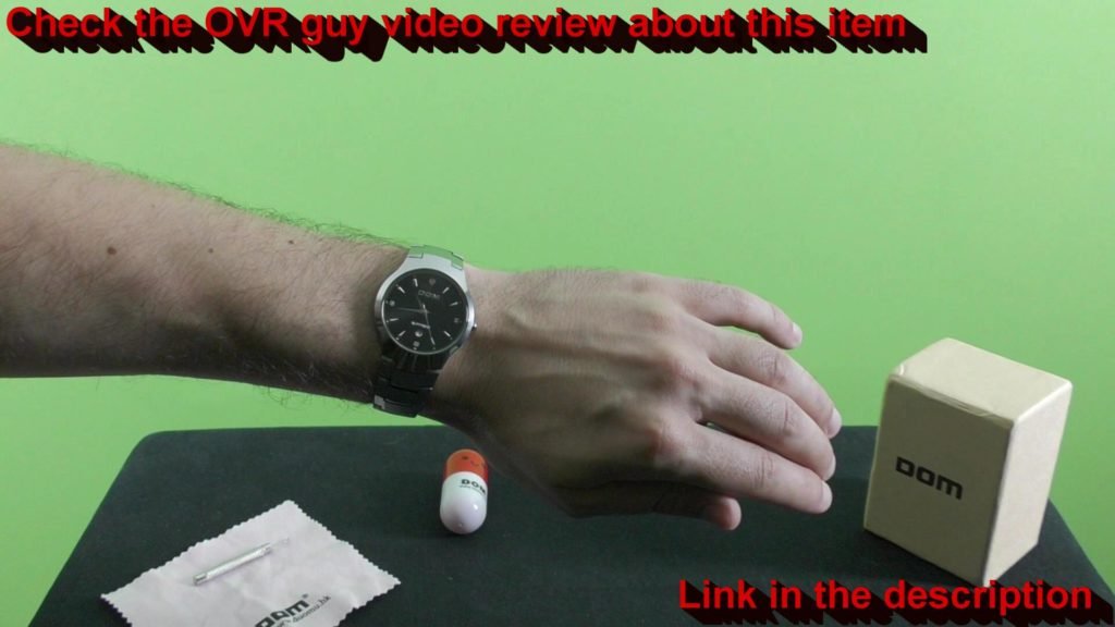OVR Guy wearing the DOM W-698 luxury quartz wristwatch on the wrist