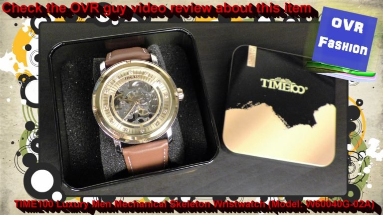 TIME100 Luxury Men Mechanical Skeleton Wristwatch