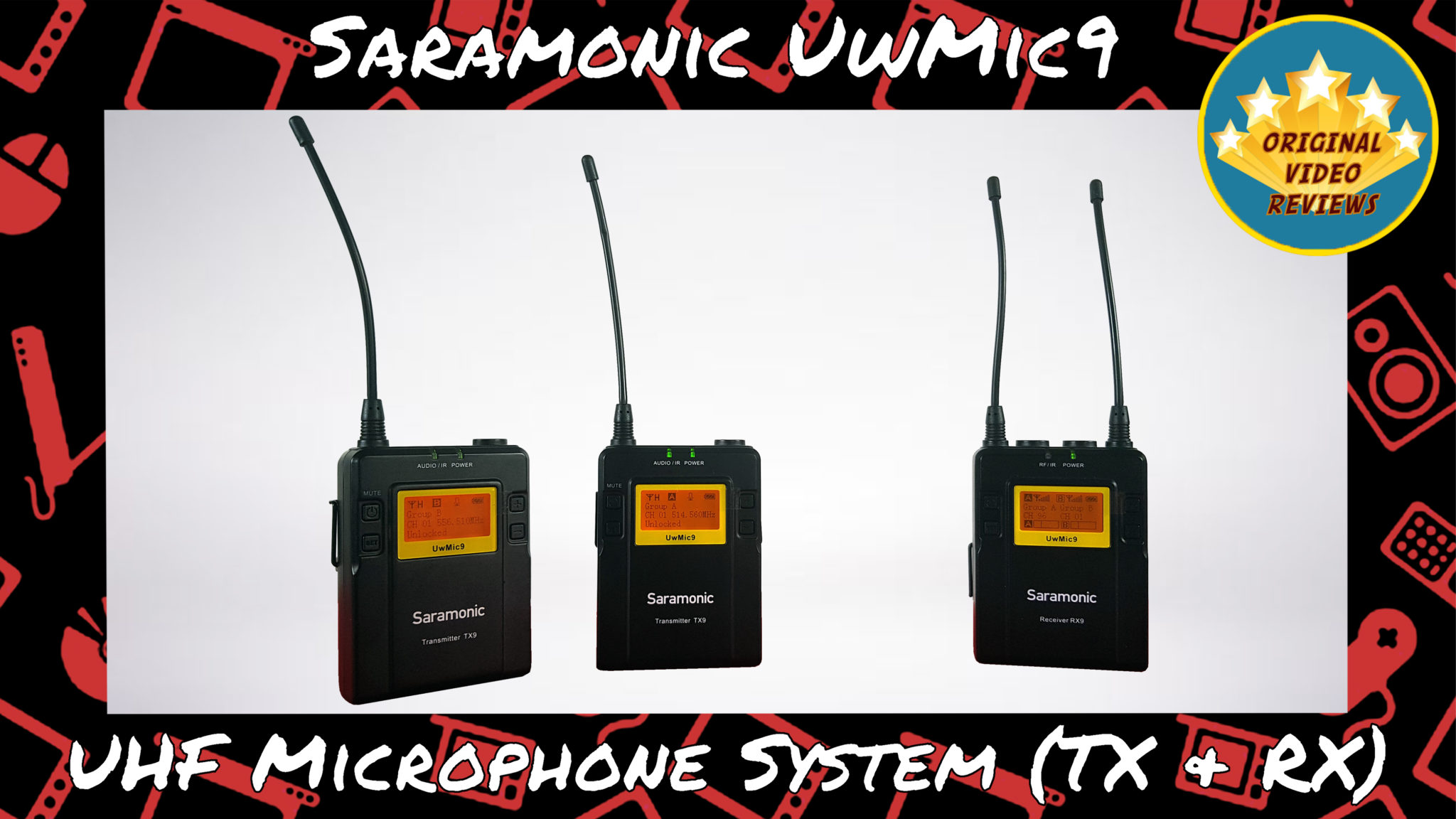Saramonic UwMic9-TX9 & Saramonic UwMic9-RX9 Wireless Microphone Kit