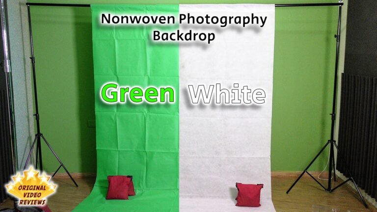 Green & White Nonwoven Photography Backdrop  (Review)