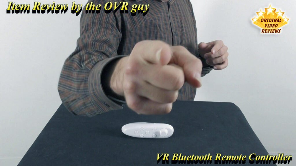 The OVR Guy presenting the VR Bluetooth Remote Controller during the review