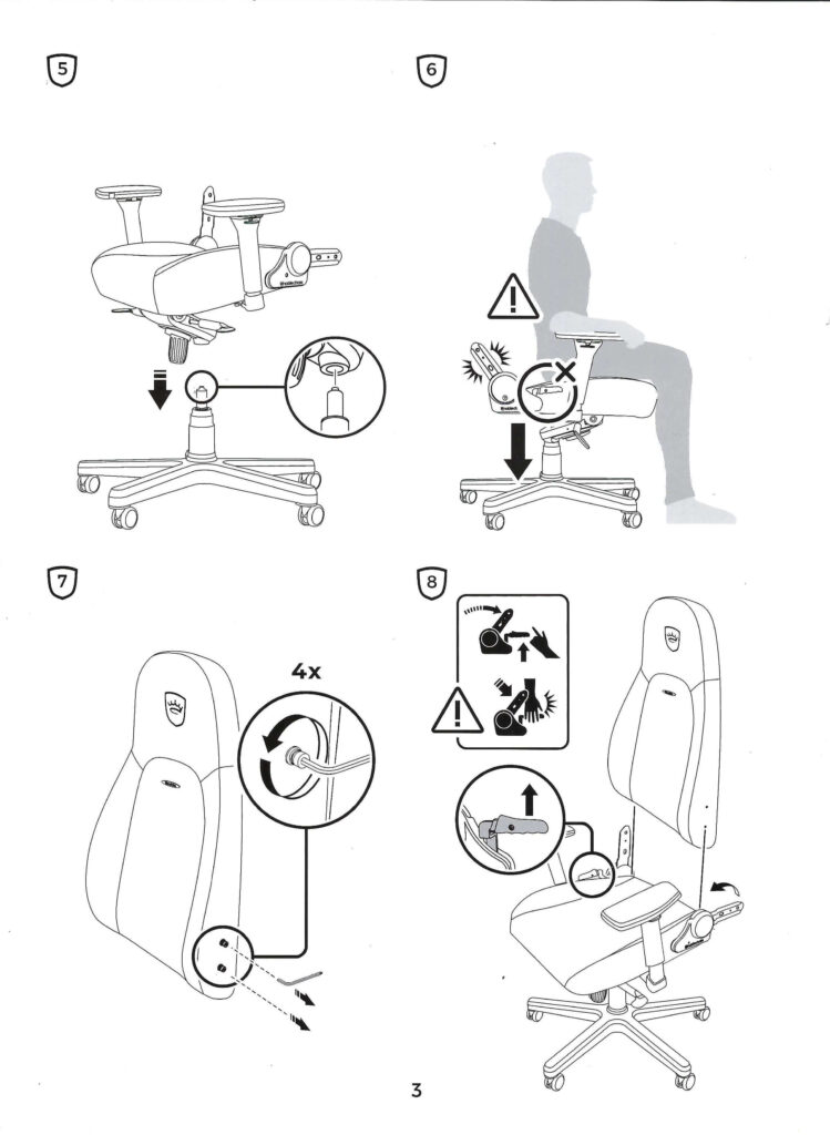 User Manual - noblechairs ICON Gaming Chair 004