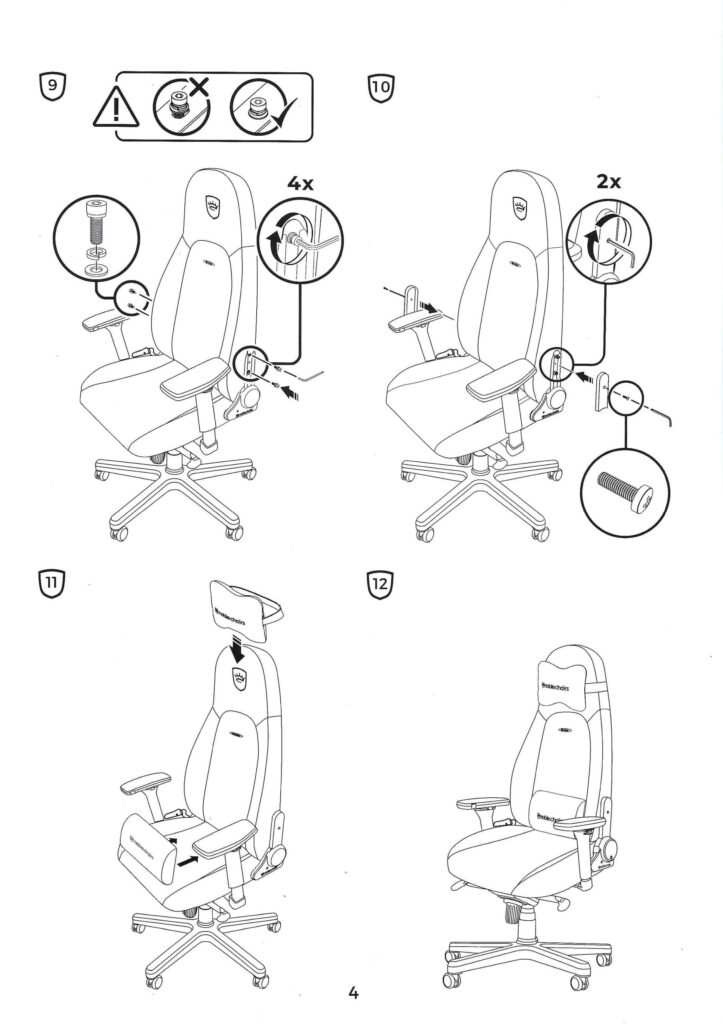 User Manual - noblechairs ICON Gaming Chair 5/8