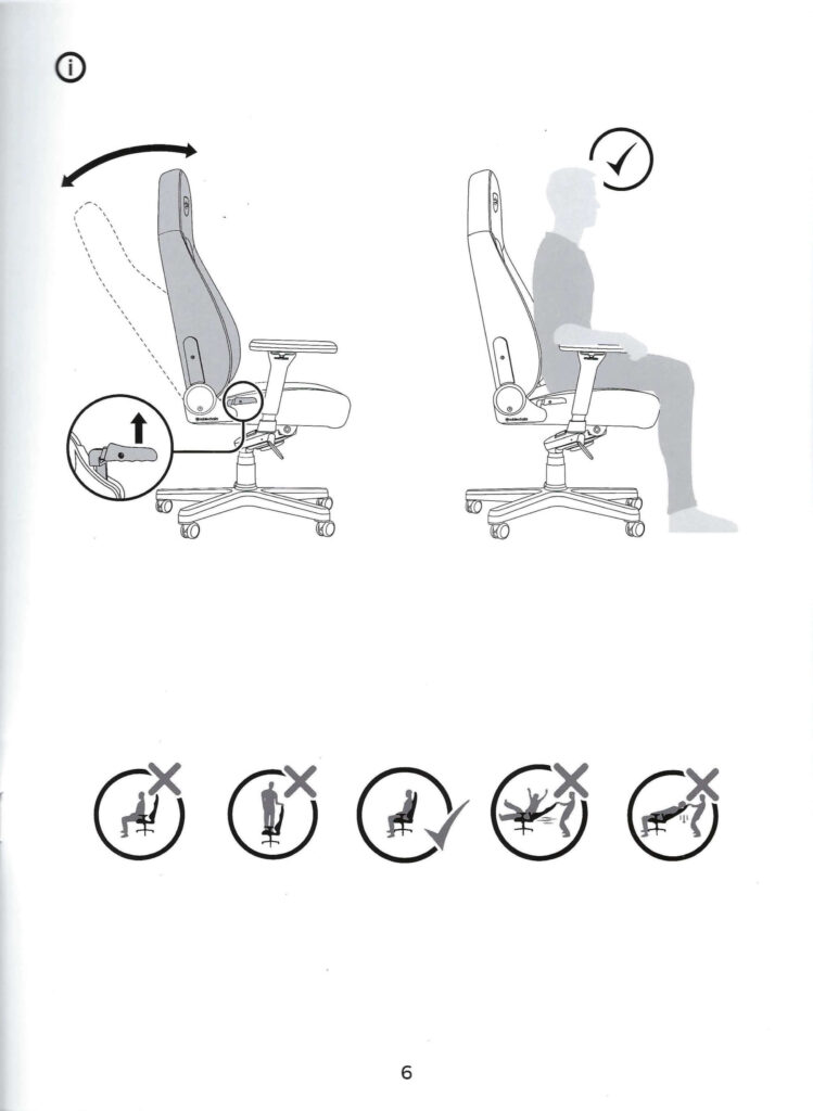 User Manual - noblechairs ICON Gaming Chair 007