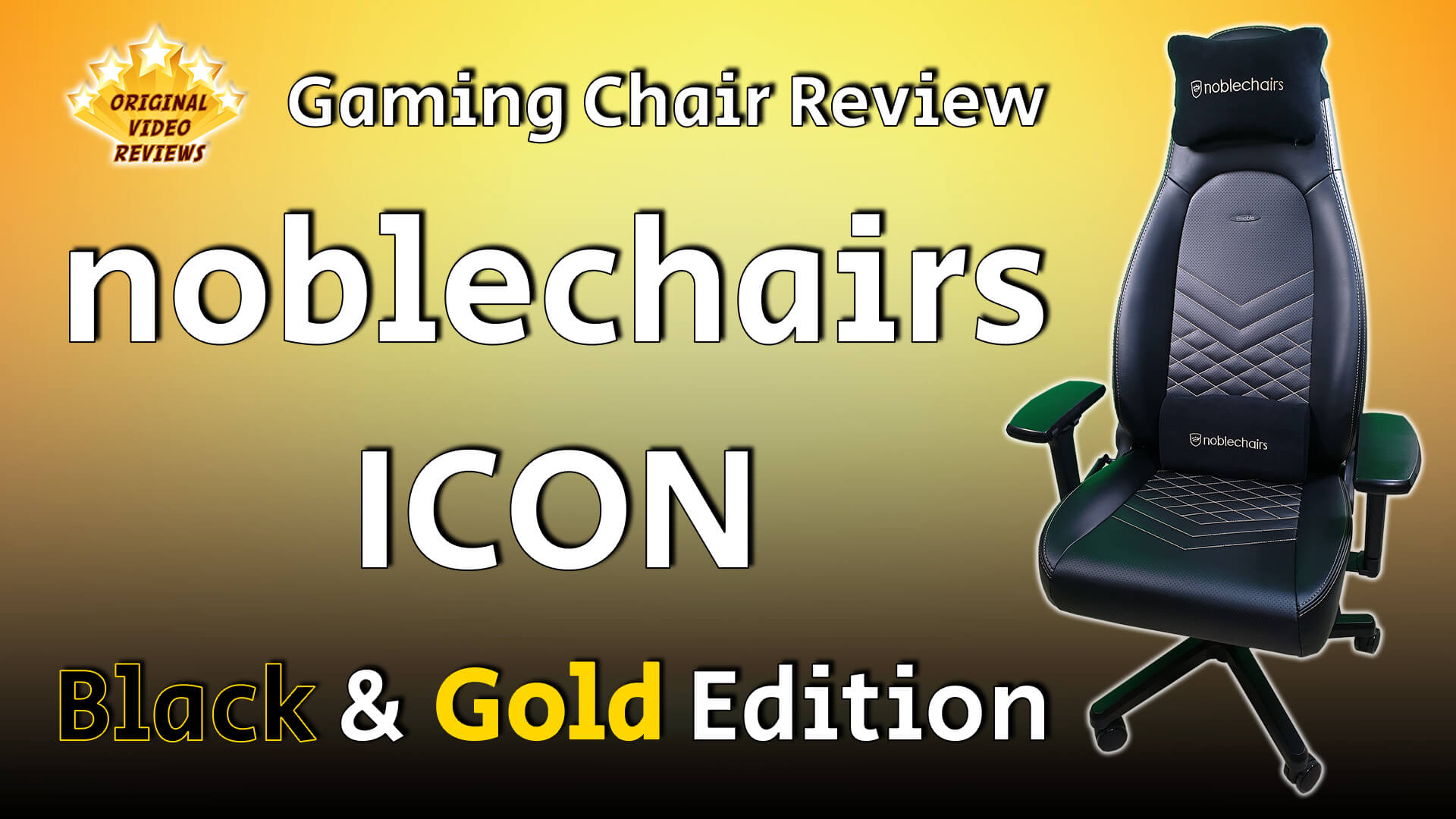 noblechairs ICON Black & Gold Edition Gaming Chair Review (Thumbnail)