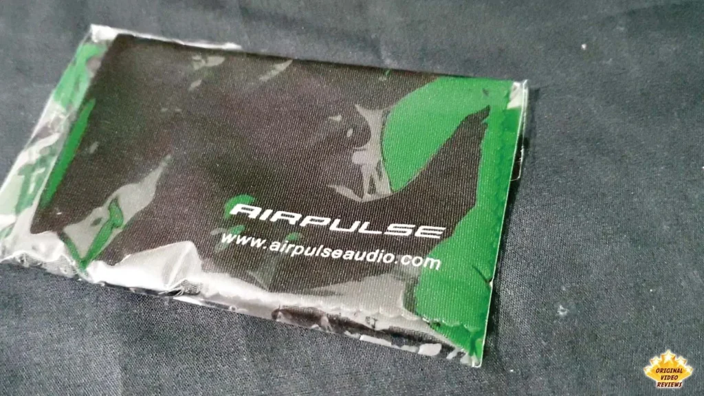 Sealed package of the cleaning cloth included with the AIRPULSE A100 speakers