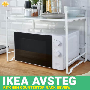IKEA AVSTEG countertop rack with microwave and kitchen items – thumbnail for review