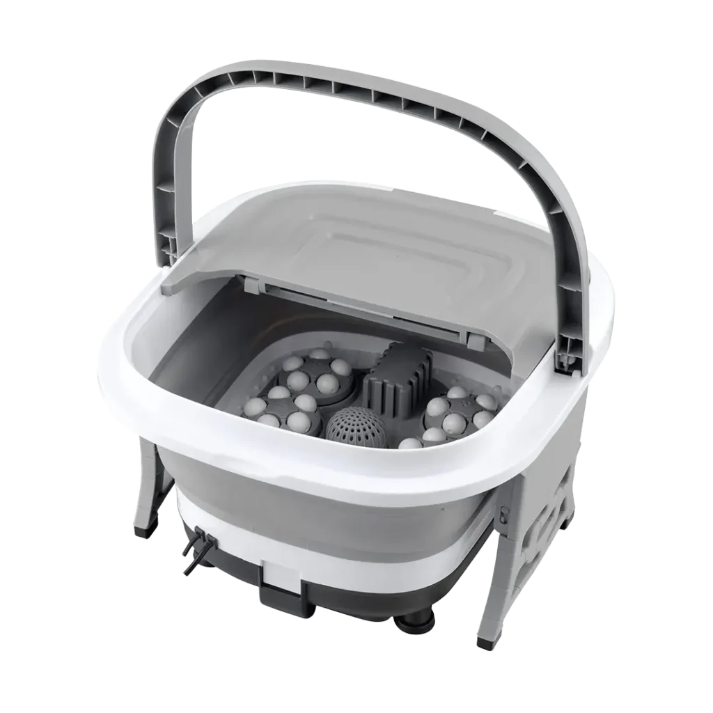 Medics Care MC-985 automatic foot spa massager on transparent background.