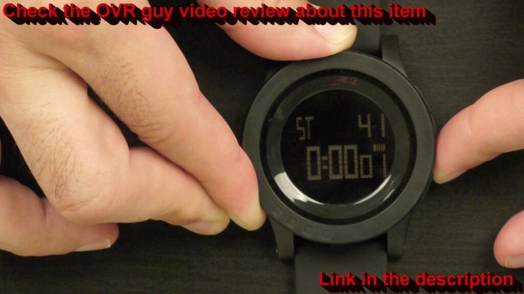 SKMEI 1142 digital wristwatch showing the stopwatch function on the LED display.