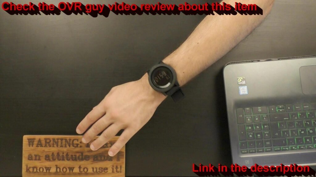 OVR Guy wearing the SKMEI 1142 digital wristwatch on his arm during the review.
