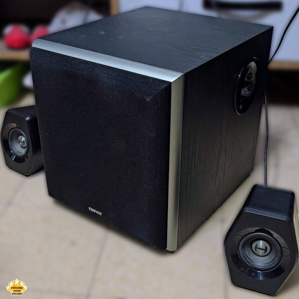 Edifier T5 subwoofer with Edifier G2000 desktop speakers – OVR review setup