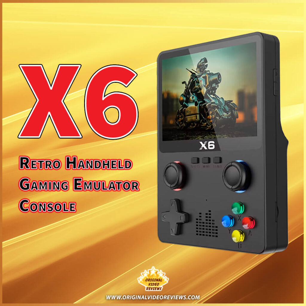 The X6 retro gaming console – portable and pre-loaded with classic titles for nostalgic gamers.