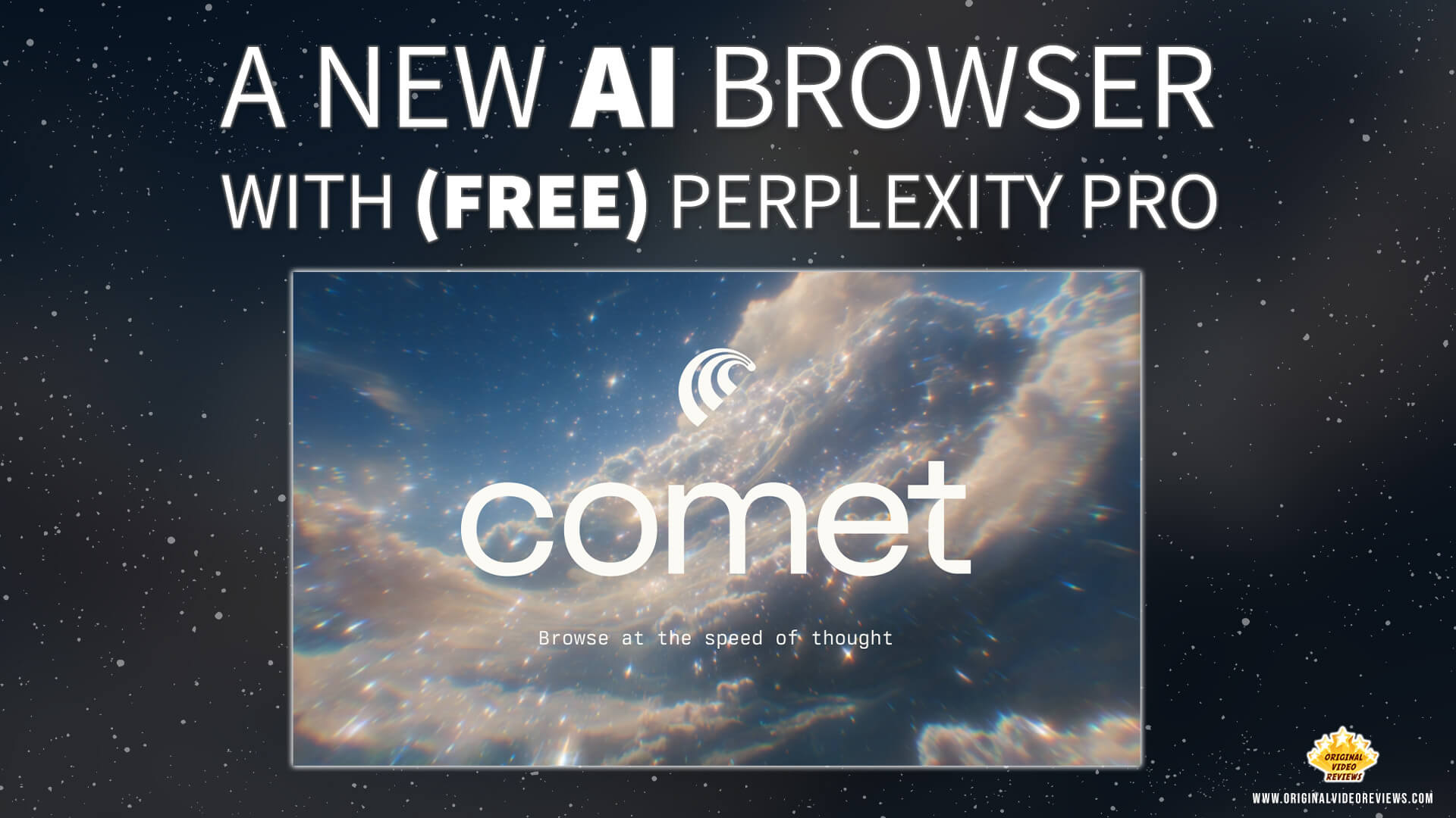 Thumbnail image for an OVR Tutorials post reviewing Comet - the new AI browser that includes free access to Perplexity Pro. The article also explains how readers can claim the same free offer and try it themselves.