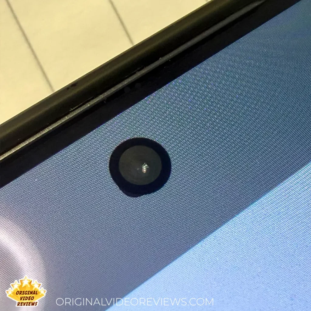 Samsung Galaxy S26 Ultra review - close-up of the front camera showing the dead pixel defect in the lower-left edge of the outer ring