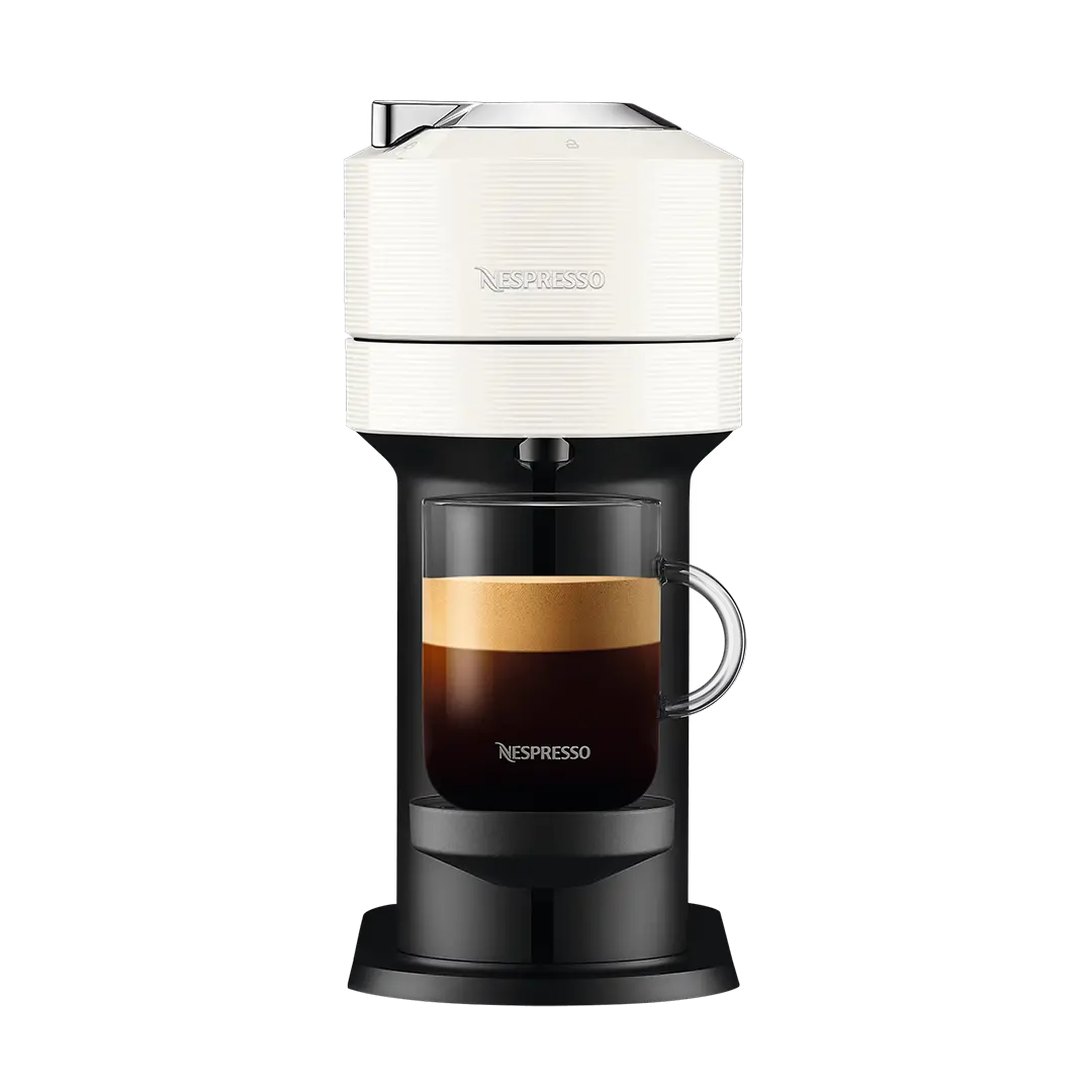 Nespresso Vertuo Next coffee capsule machine, front view, transparent background