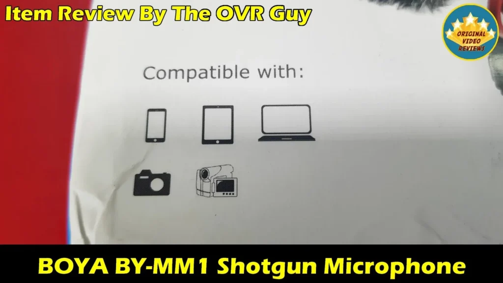 Compatible devices printed on the BOYA BY-MM1 box