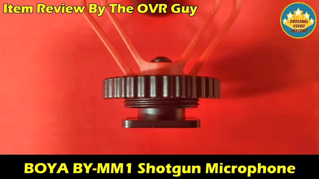 Side view of the BOYA BY-MM1 cold shoe mount