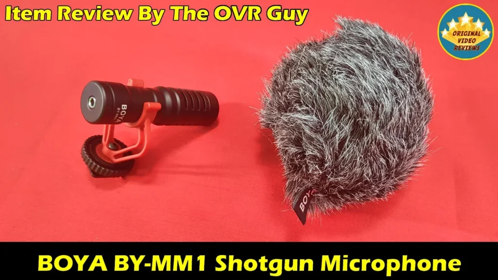 The BOYA BY-MM1 microphone and windshield side by side