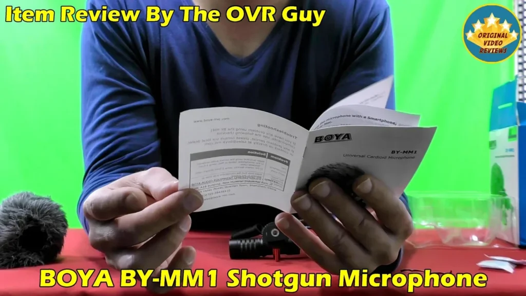 The OVR Guy reading the BOYA BY-MM1 user manual