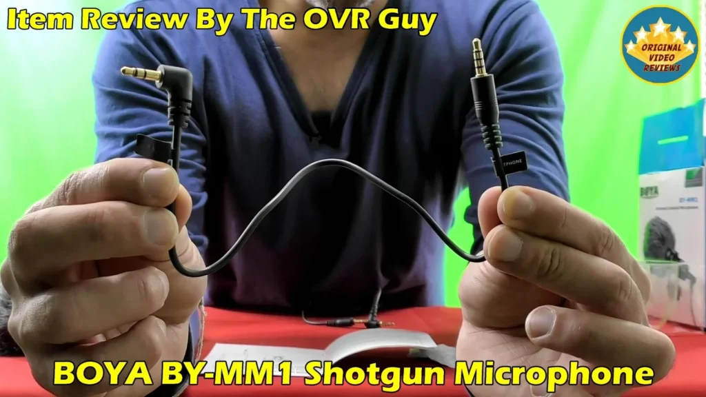 TRRS plug of the BOYA BY-MM1 audio cable with three black rings