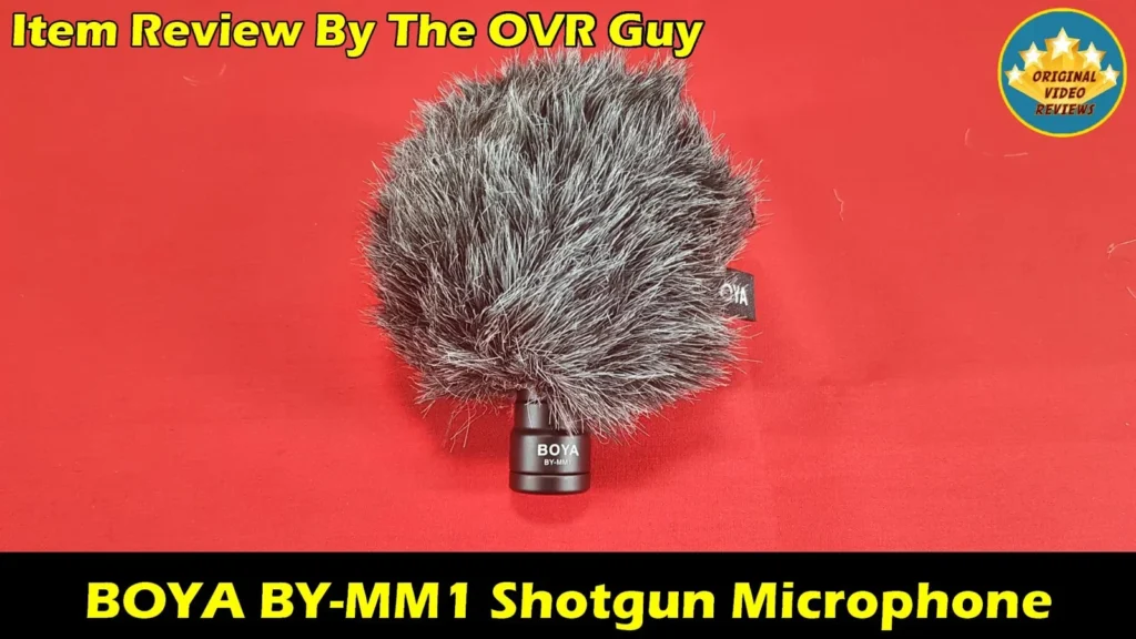 The furry windshield on the BOYA BY-MM1 shock mount