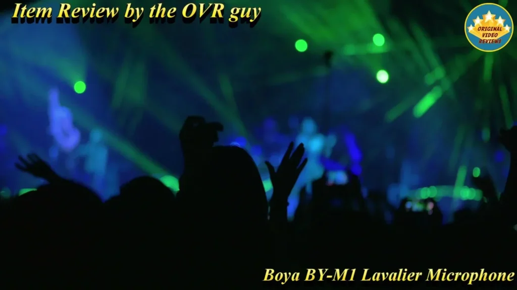 Concert lights shown during the BOYA BY-M1 Lavalier Microphone sound test