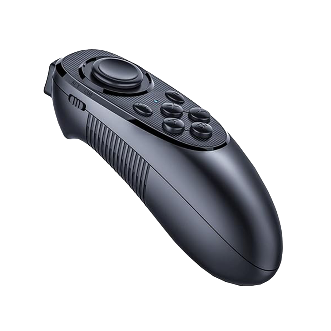 Black VR Bluetooth Remote Controller with a joystick and four buttons, on Amazon